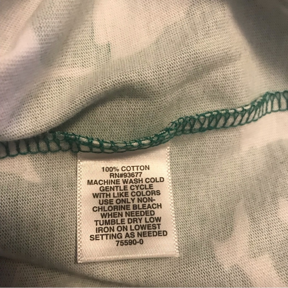 LIZ CLAIBORNE Shift Dress, M, Green/White/Yellow Floral Print, Cotton—NWOT - Picture 4 of 5